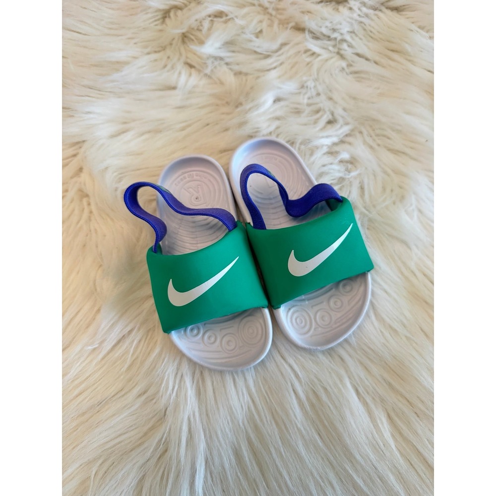 Nike slides green blue size 8c